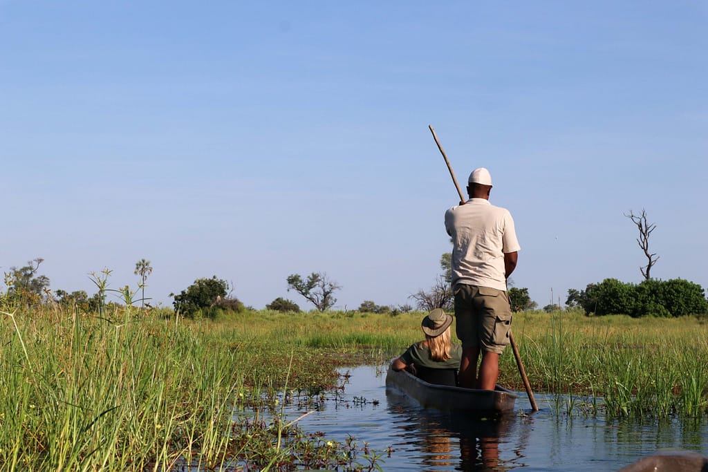 Amber River Camp, mokoro trip on the chobe river in Botswana