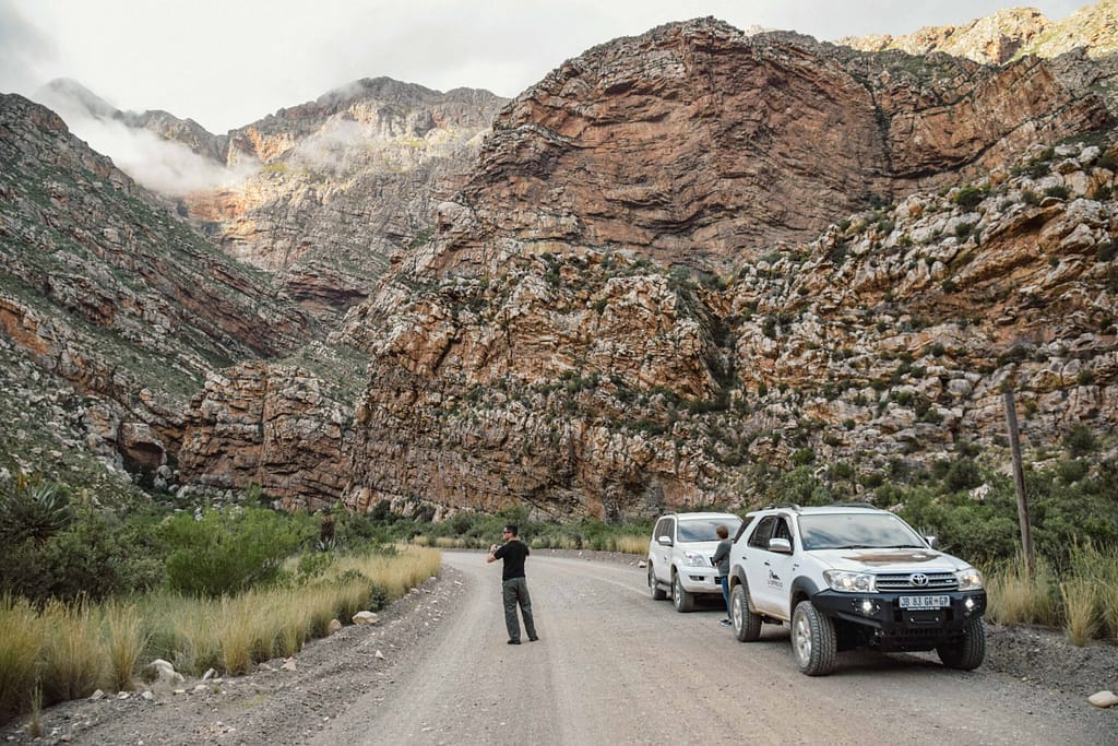 Deutschsprachige Reisegruppe bei Offroad-Expedition in Südafrika