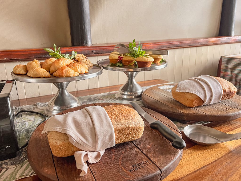 freshly home baked bread at Ichingo Lodge