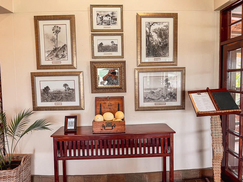 Some of the history of Victoria Falls captured with images in the reception area