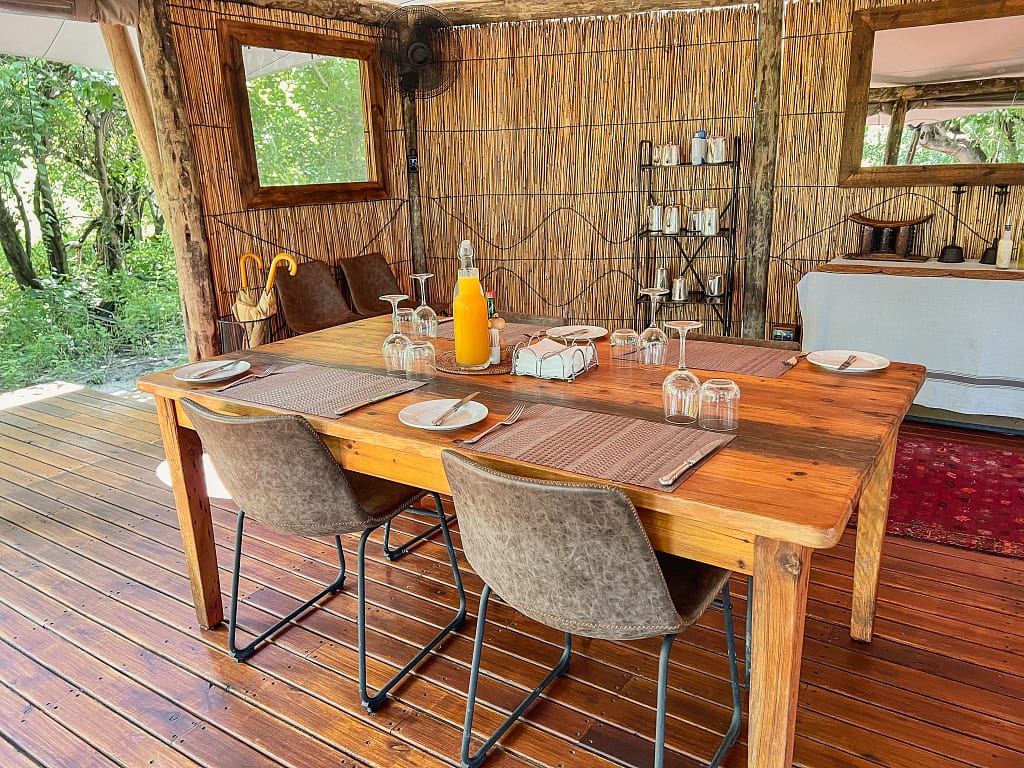 The dining area of the lodge