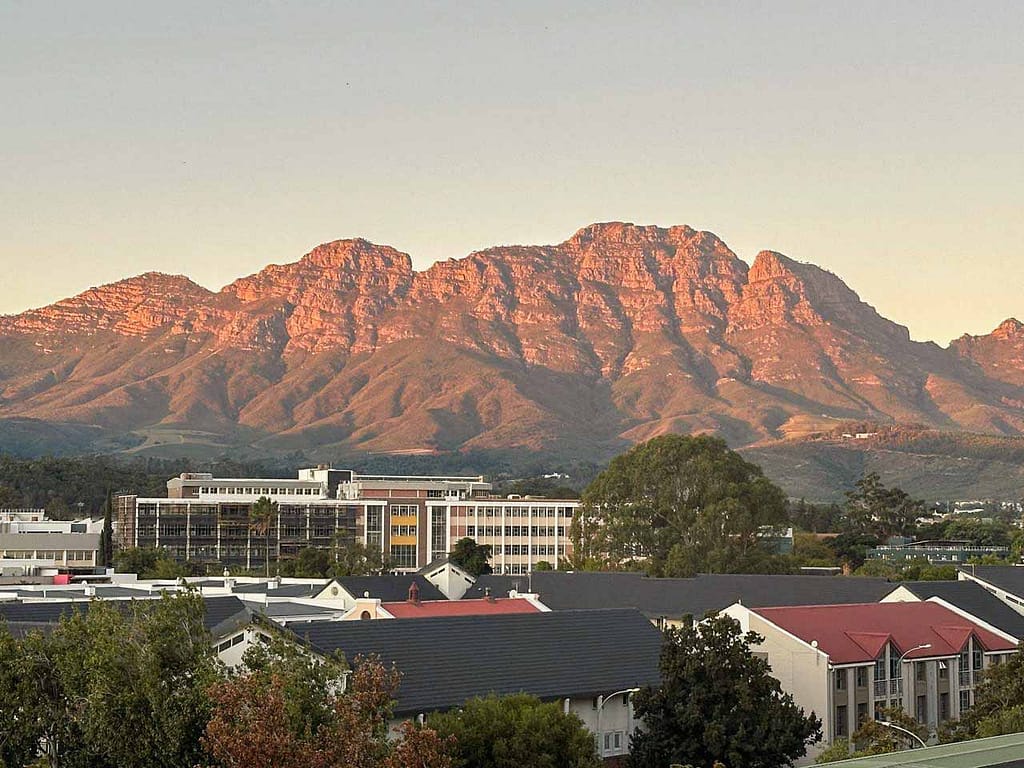 view of Stellenbosch, Blick auf Stellenbosch