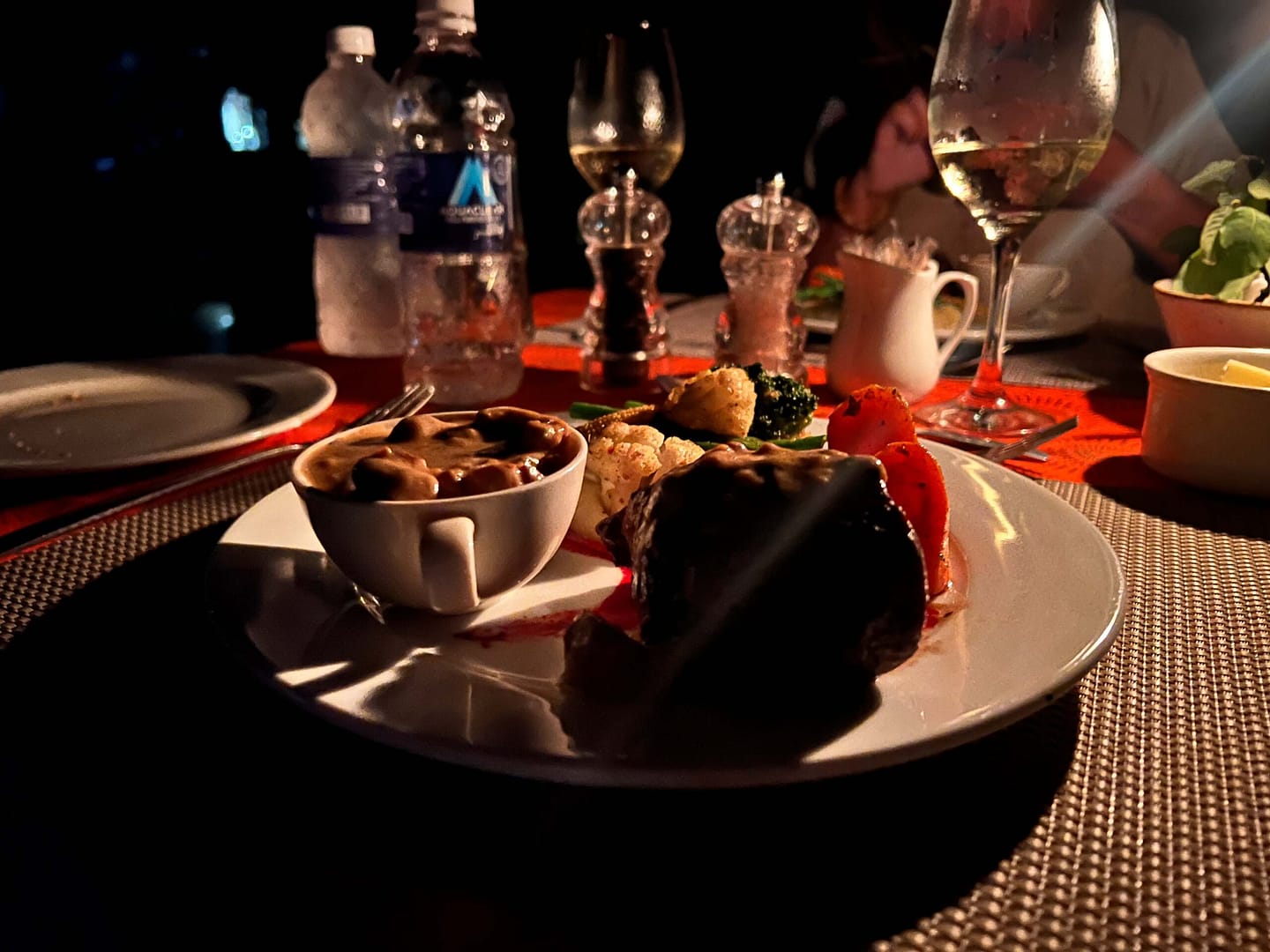 Dinner at Masuwe Lodge