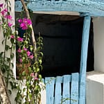 Volax door, blue door. Blaue Türe in Volax, Griechenland