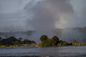 Views of the 'smoke that thunders' of the Victoria Falls