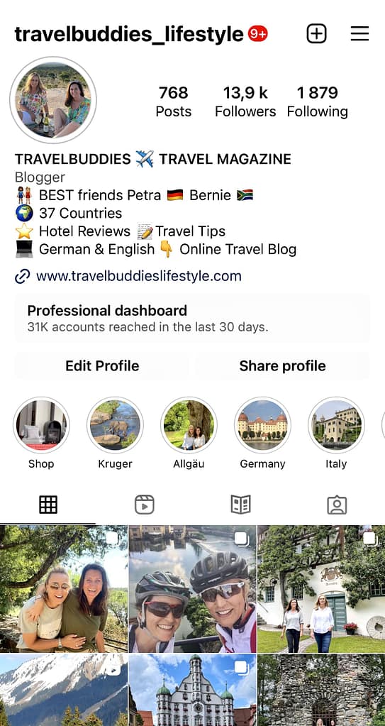 Travel buddies Lifestyle Instagram profile