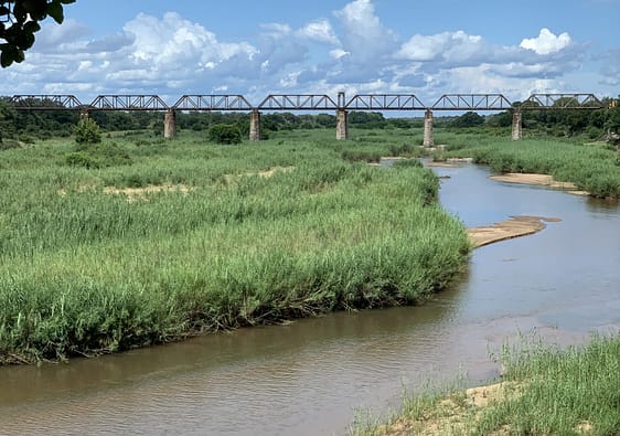 The selati Bridge in the Kruger National Park with train hotel
