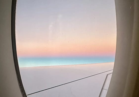 view through the airplane window