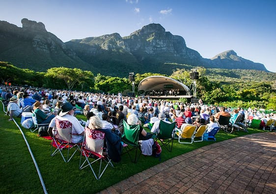 Christmas concert Cape Town People enjoying a show at Kirstenbosch Botanical Gardens