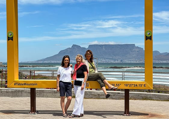 Table Mountain from Bloubergstran. Women small group tour