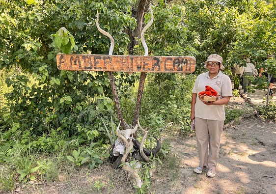 The arrival point of Amber Camp Okavango delta Botswana