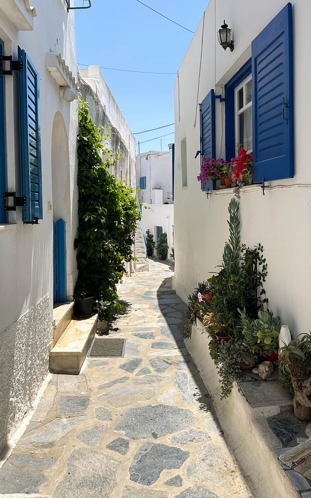 Streets of Falatados, Greece, Straße in Falatados in Griechenland