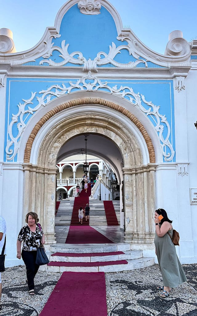 Panagia Megalochari entrance, red carpet
