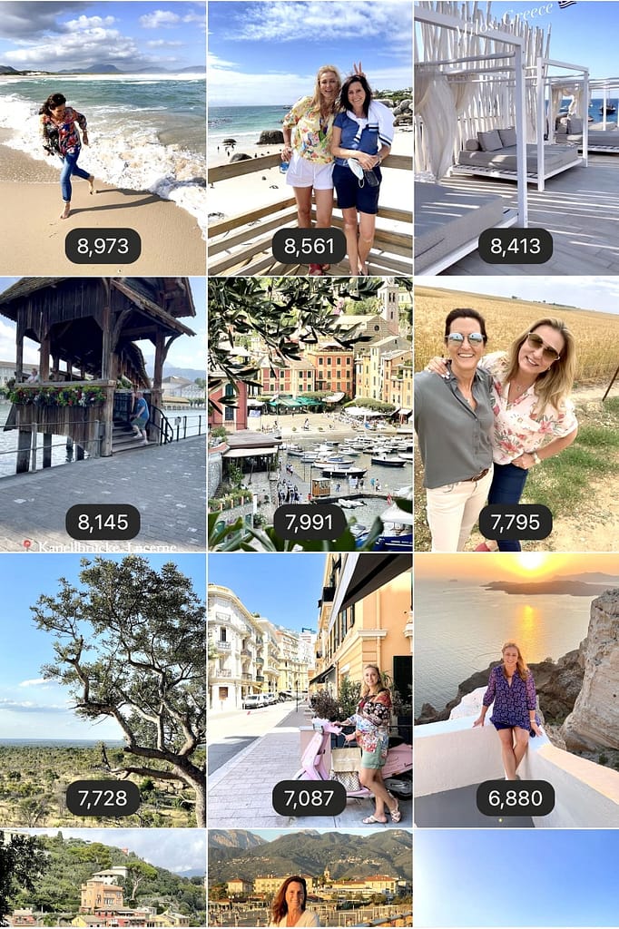 Our top Instagram posts' reach from 10 to 18