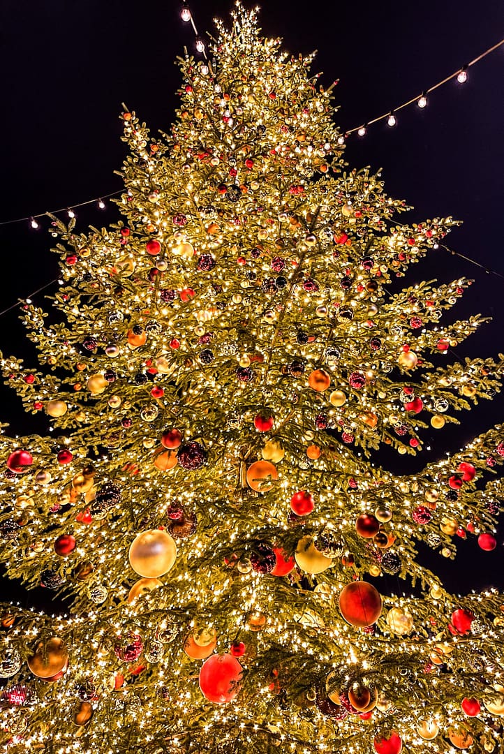 A beautifully decorated Christmas Tree in Germany Europe
