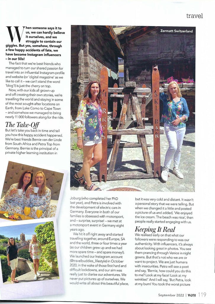 Travelbuddies at Women&Home Magazine
