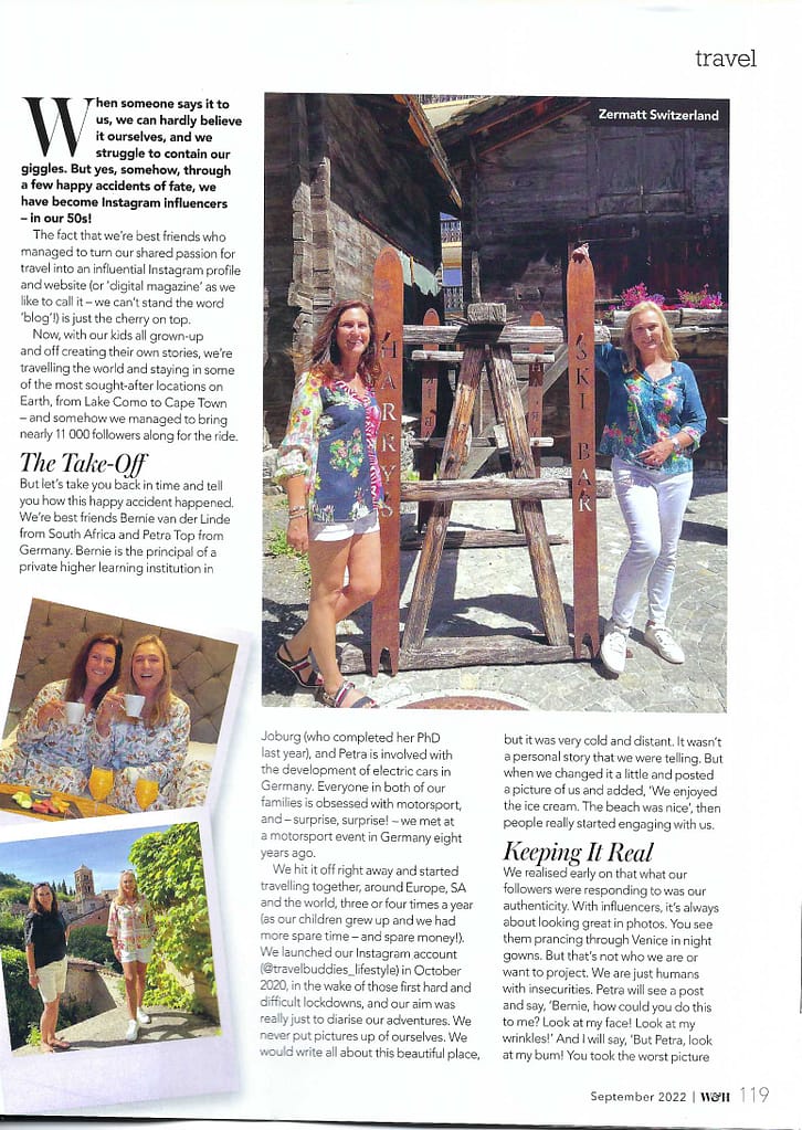 Travelbuddies at Women&Home Magazine