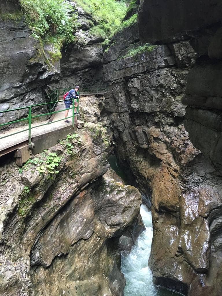 Travelbuddieslifestyle in Breitachklamm, Germany .Top tourist attraction in the Allgäu