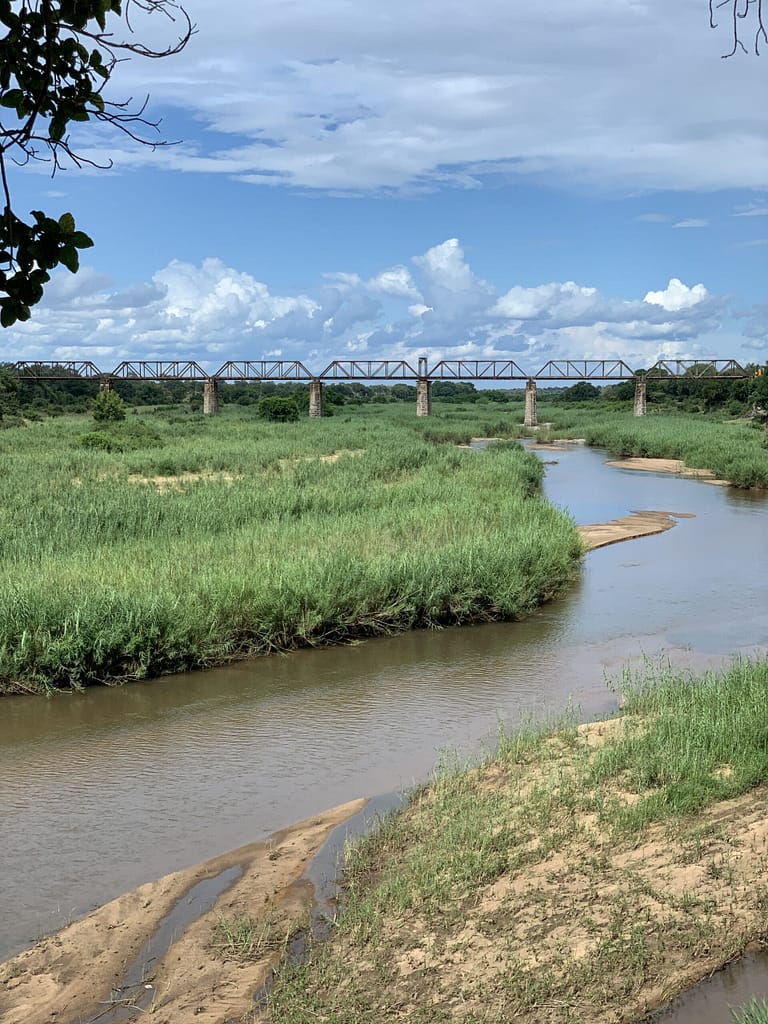 The selati Bridge in the Kruger National Park with train hotel