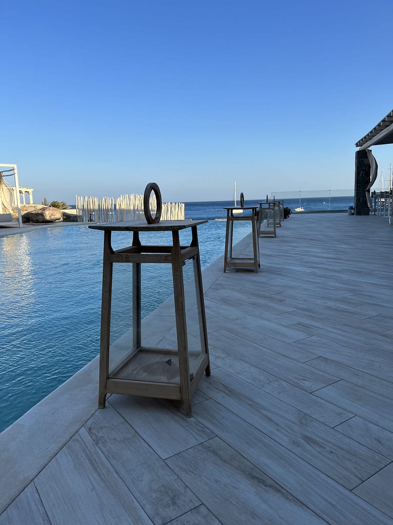 The best pool view in Milos, Greece
