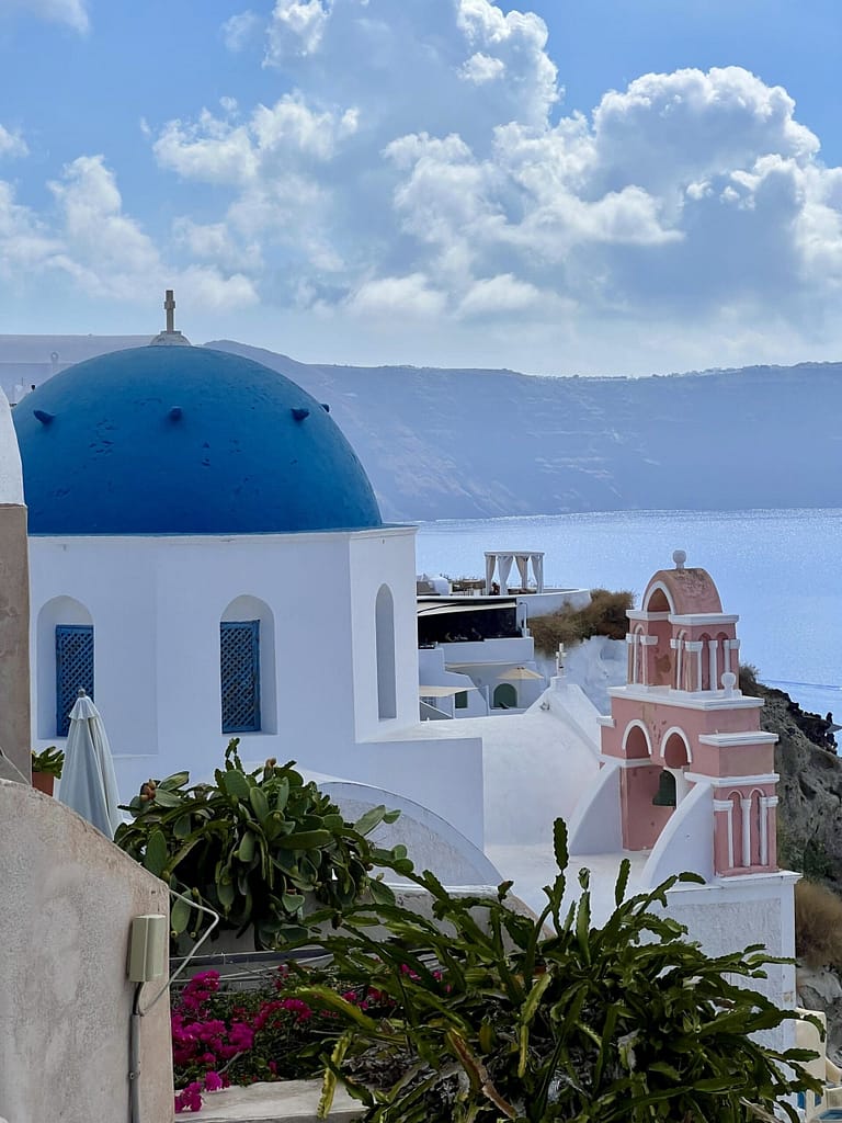 Blue-dome church in Oia, Santorini