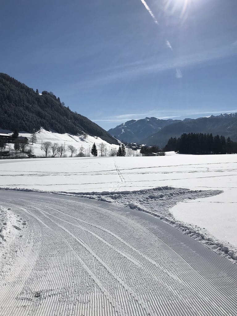 Cross country skiing trail