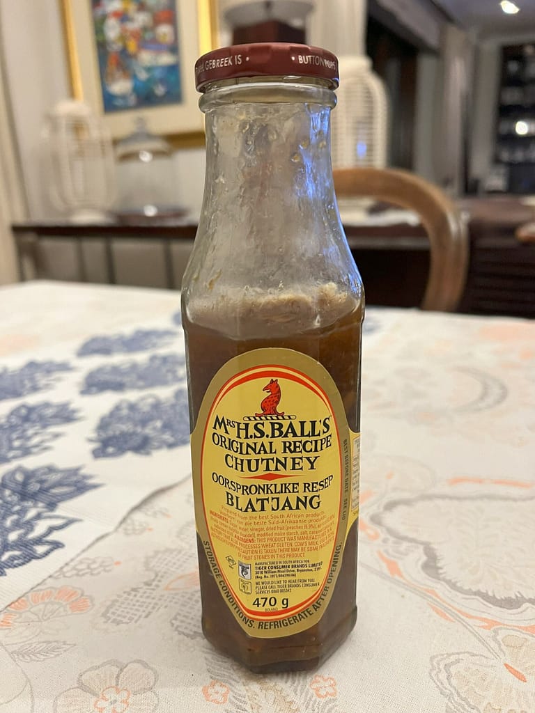 Mrs Balls Chutney. Best South African dishes. Besten Gerichte südafrikanischen