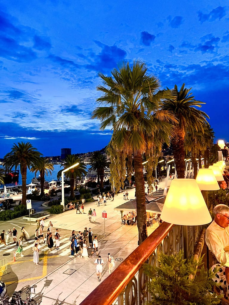 Spectacular views form Zoi Restaurant in Split Croatia - overlooking the harbour