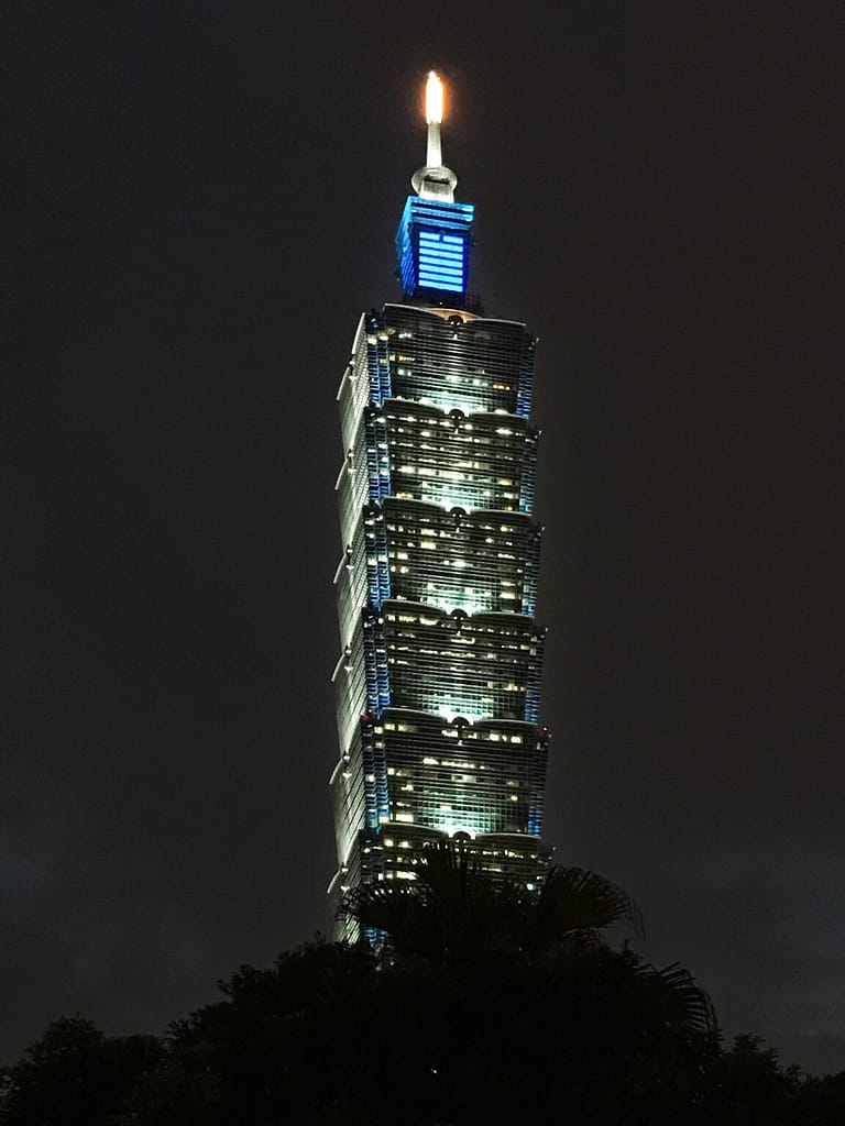 Taipei 101, Taiwan tower by night