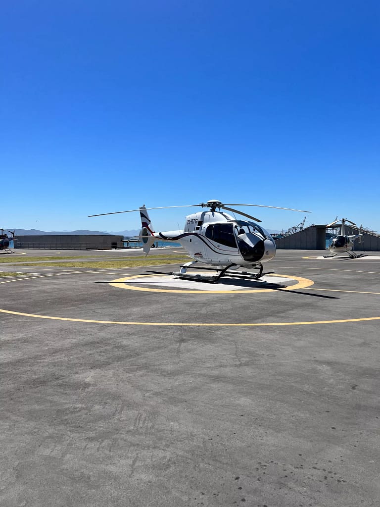 A helicopter flip over Cape Town, South Africa is a must for thrill-seekers