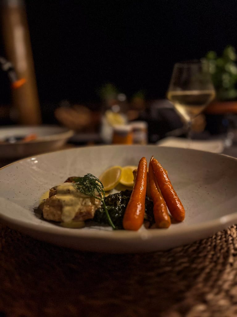 Fish of the day with fresh vegetables