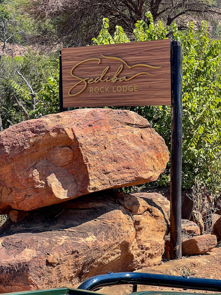 The entrance to Rock lodge at Sediba