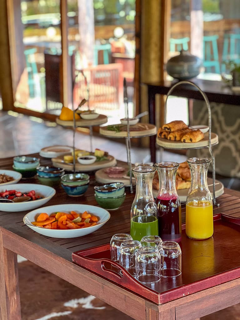 The scrumptious breakfast served at Sediba Lodge