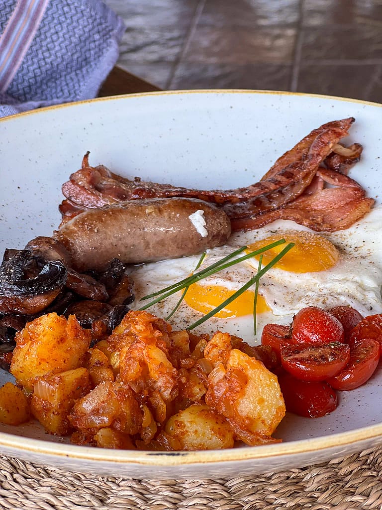 A delicious warm English breakfast as per guest's preferences