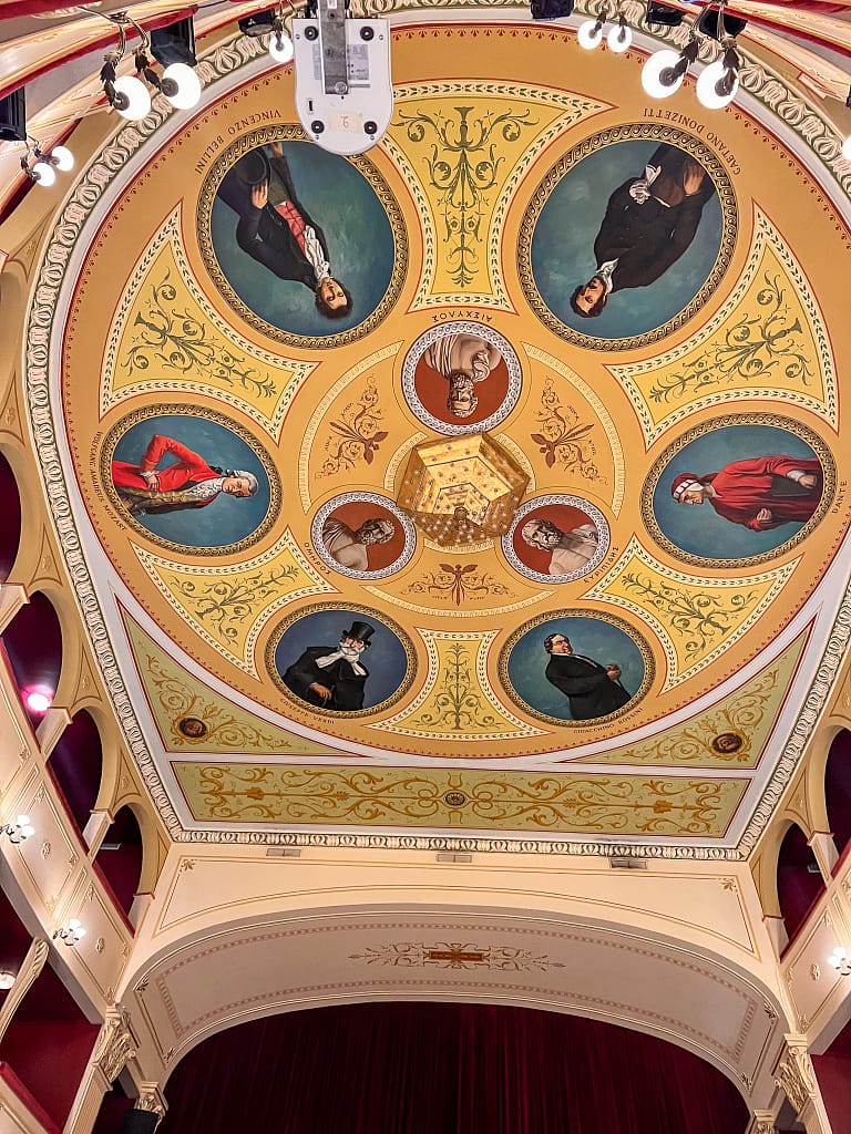 The roof of the Apollon theater in Syros Greece