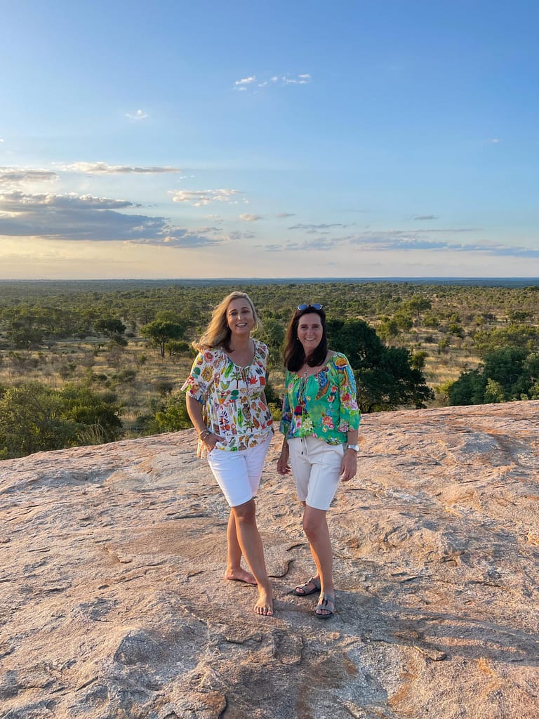 petra and Bernie in the Kruger National Park Tour at Mathekenyane view point