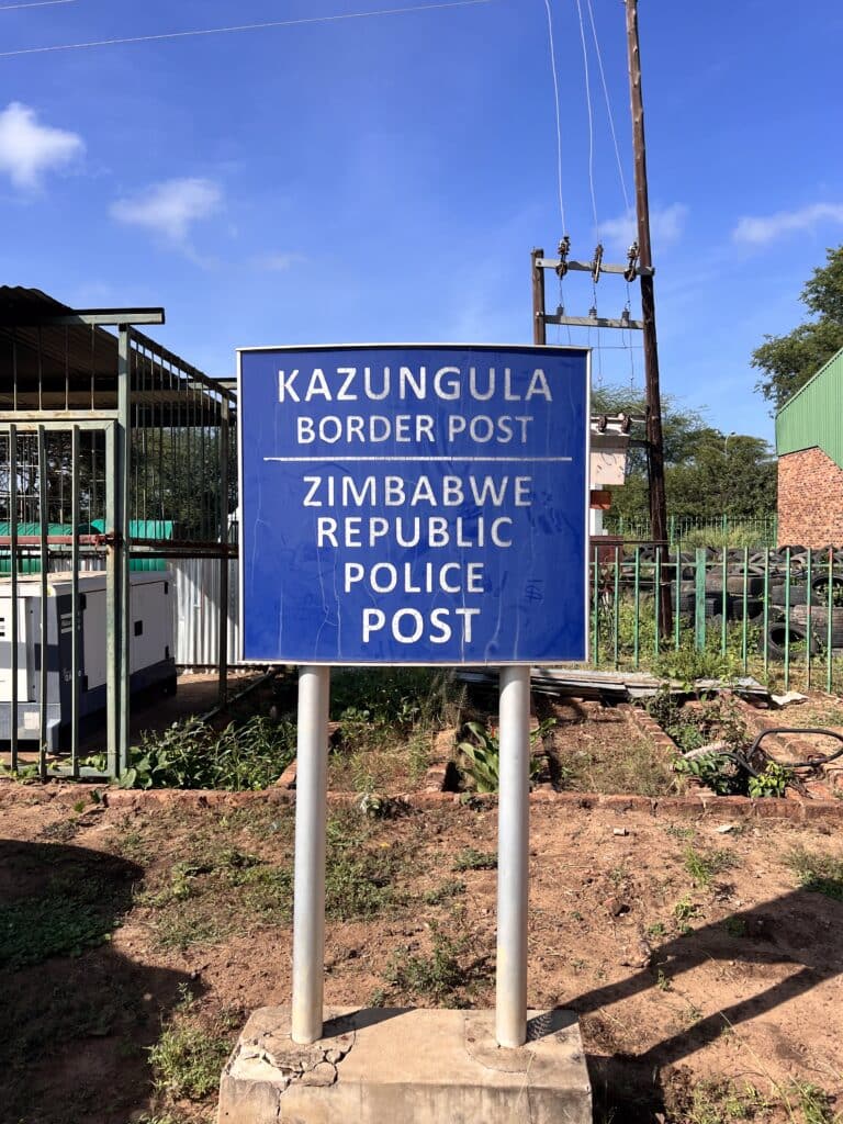 The border post of Kazungula in Zimbabwe