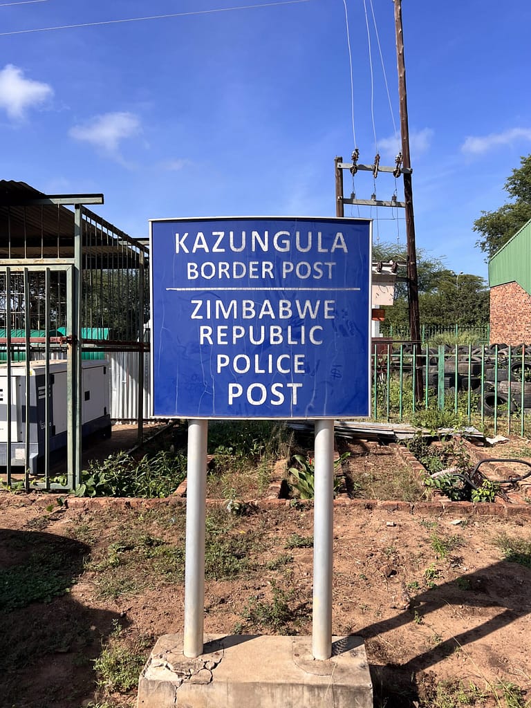 The border post of Kazungula in Zimbabwe