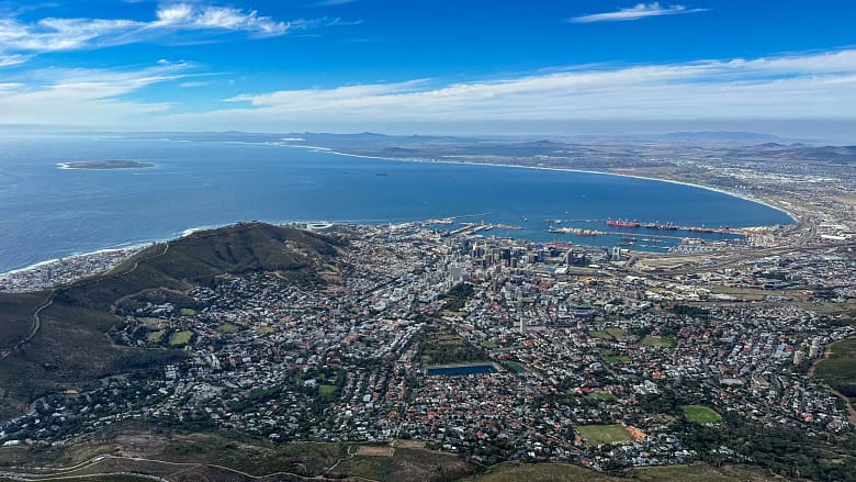 View over Table Bay, vom Tafelberg