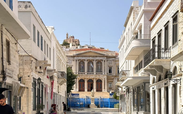 View of the City Hall in Syros