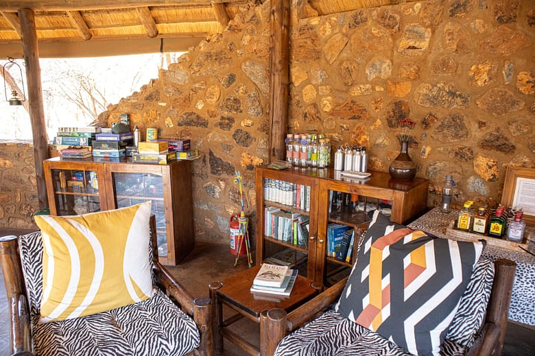 open lounge area at Madikwe Game Reserve allowing the wildlife inside