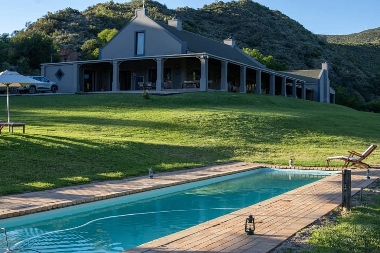 Wildehondekloof Private Game Reserve near Oudtshoorn Garden with large swimming pool