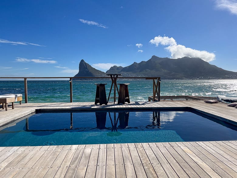 pool and beach views at Tintswalo Atlantic