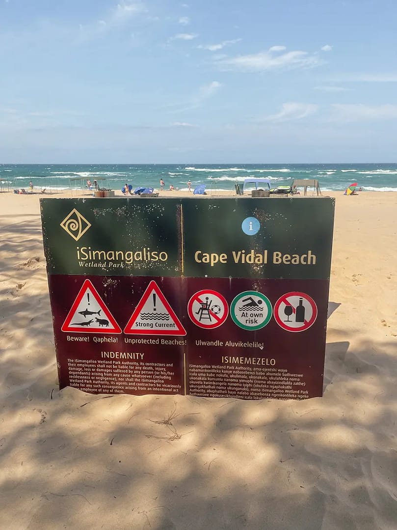 Beach views Cape Vidal, kwa-zulu Natal group tour