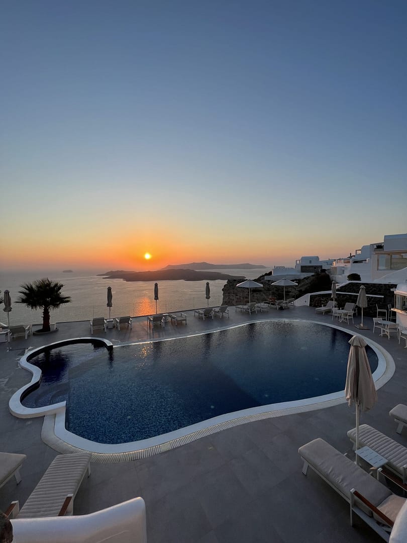 The best sunset caldera views in Santorini in the Greek islands