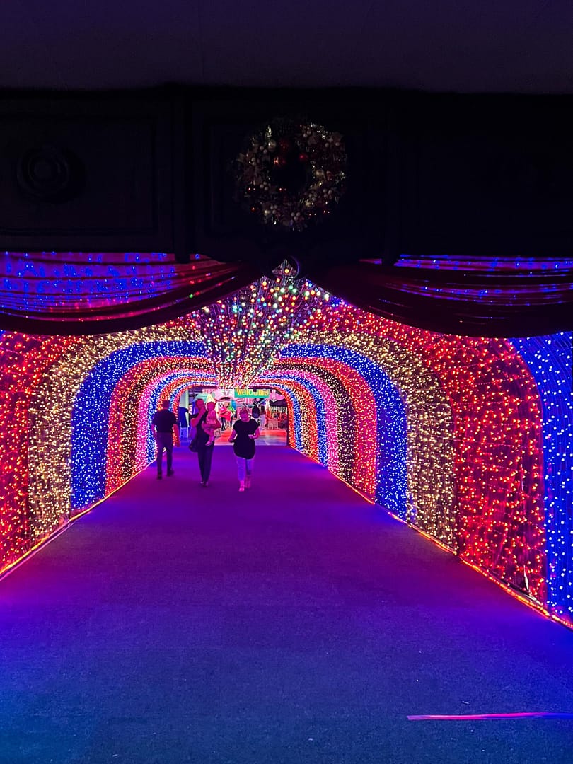 Amazing Christmas Lights tunnel at a Christmas Festival in Johannesburg