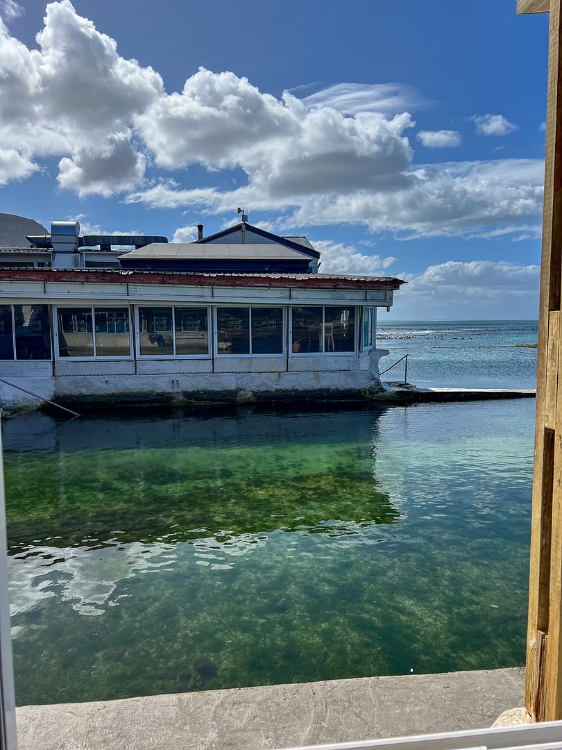 Ocean views from Brass Bell restaurant in Kalk Bay