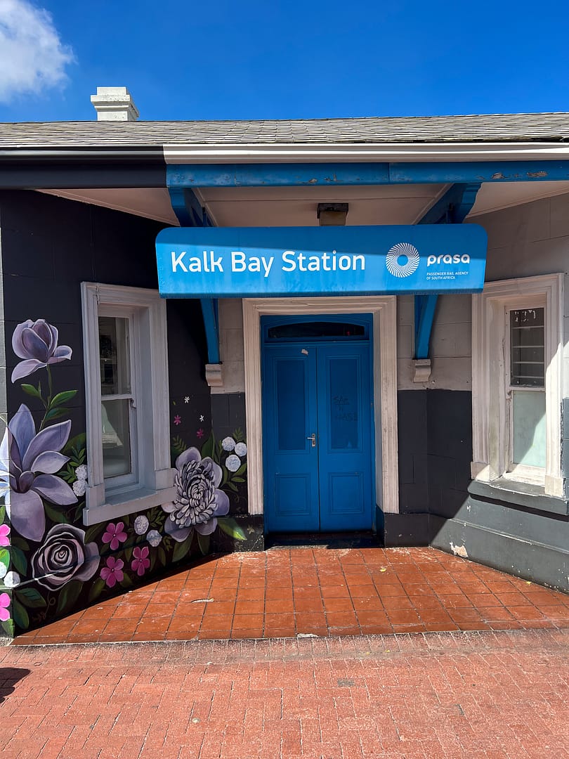 The entrance to Kalk Bay station in the centre of town